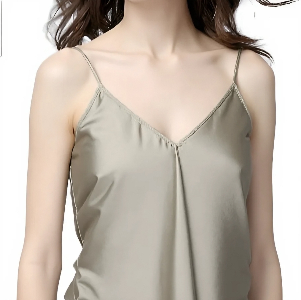 Zara Beige Spaghetti Strap Crop Top